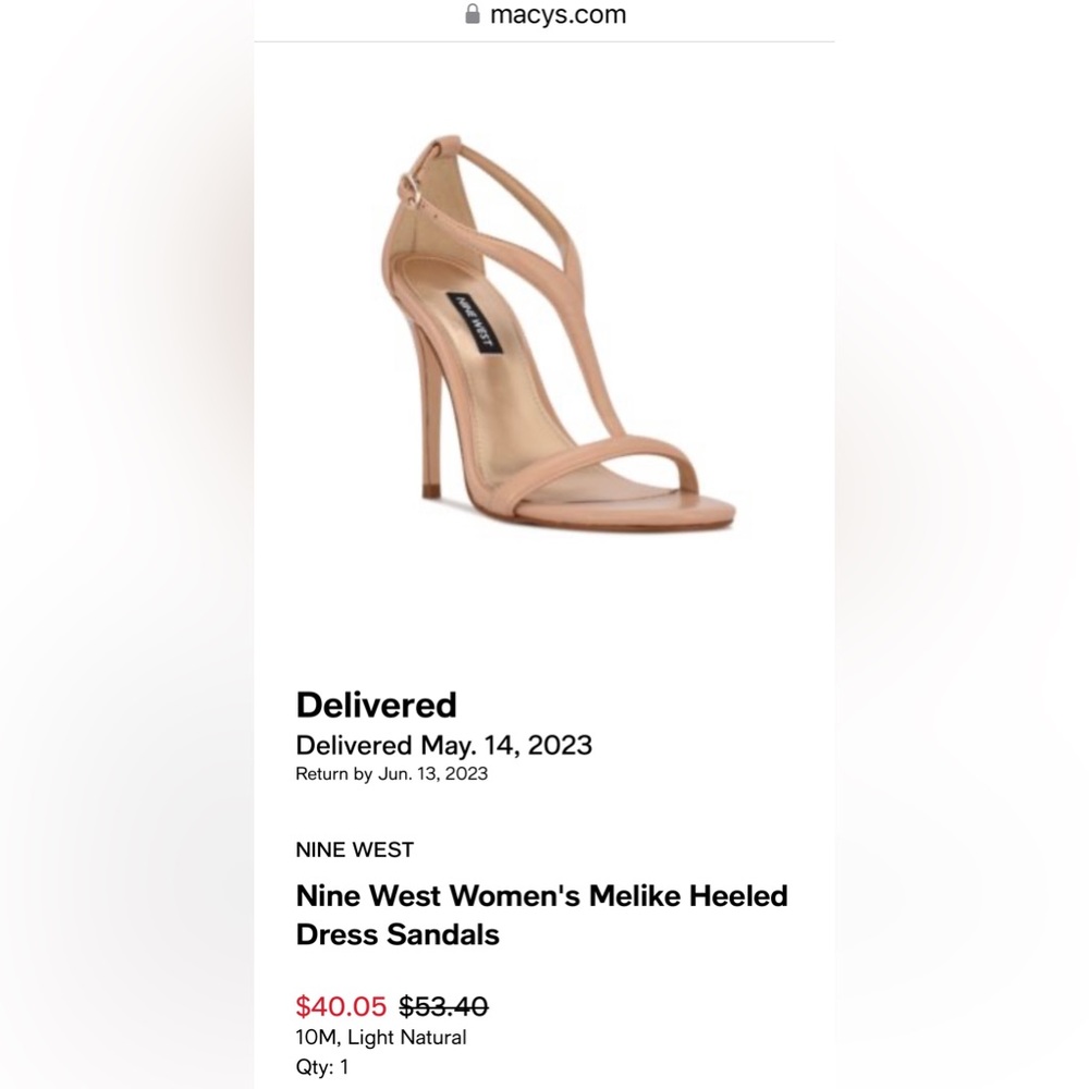 Nine West Taupe/Beige Sandals